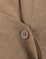 Strickjacke - Aufgesetze Taschen - hellbraun