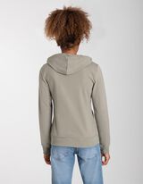 Sweatvest - Capuchon met tunnelkoord - donkergroen