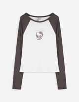 Langarmshirt - Hello Kitty - weiß