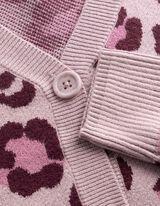 Gebreid vest - Motief all-over - Roze
