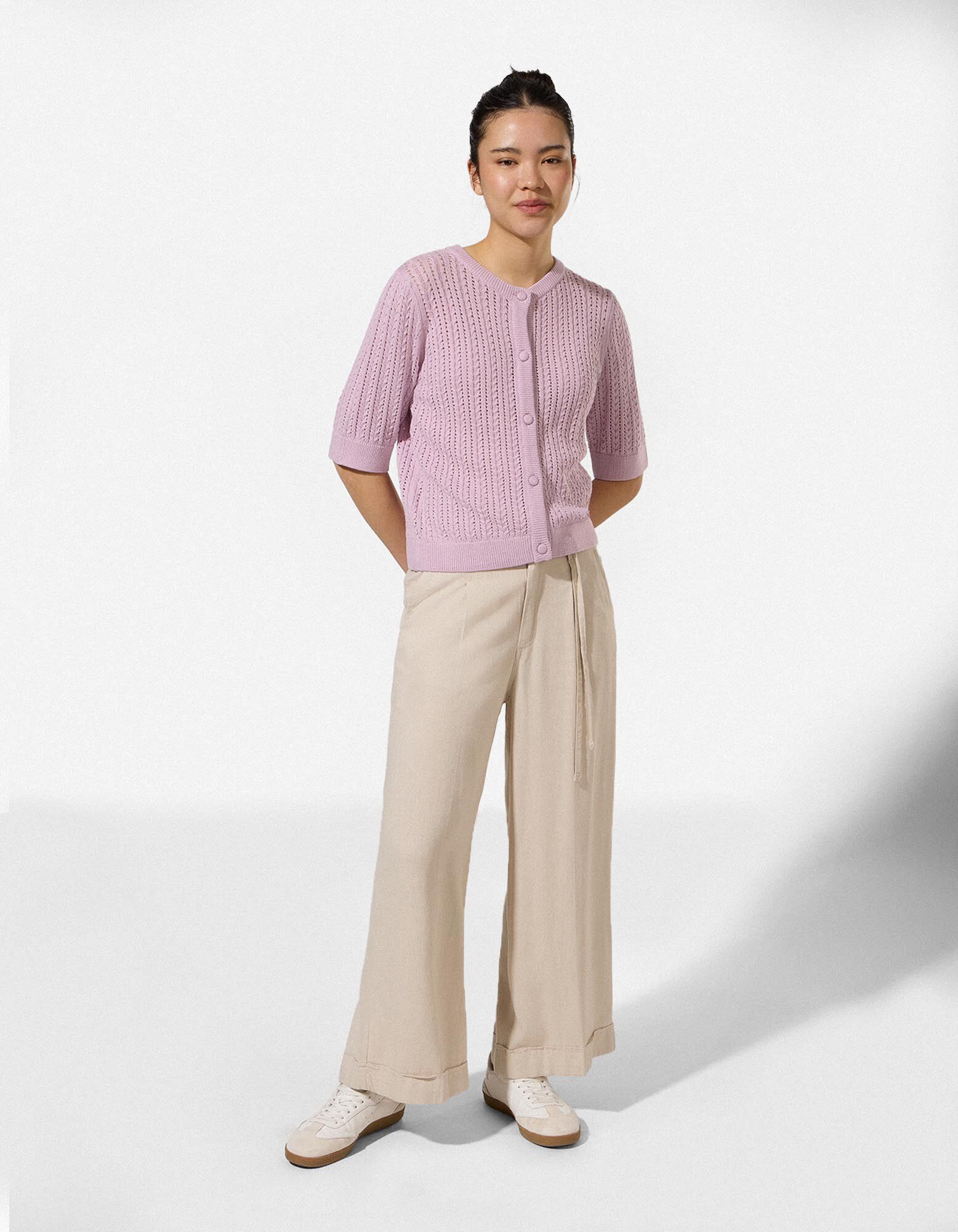 Cardigan - Knopfleiste - Pink