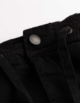 Cargohose - Knopf- und Rei&szlig;verschluss - schwarz