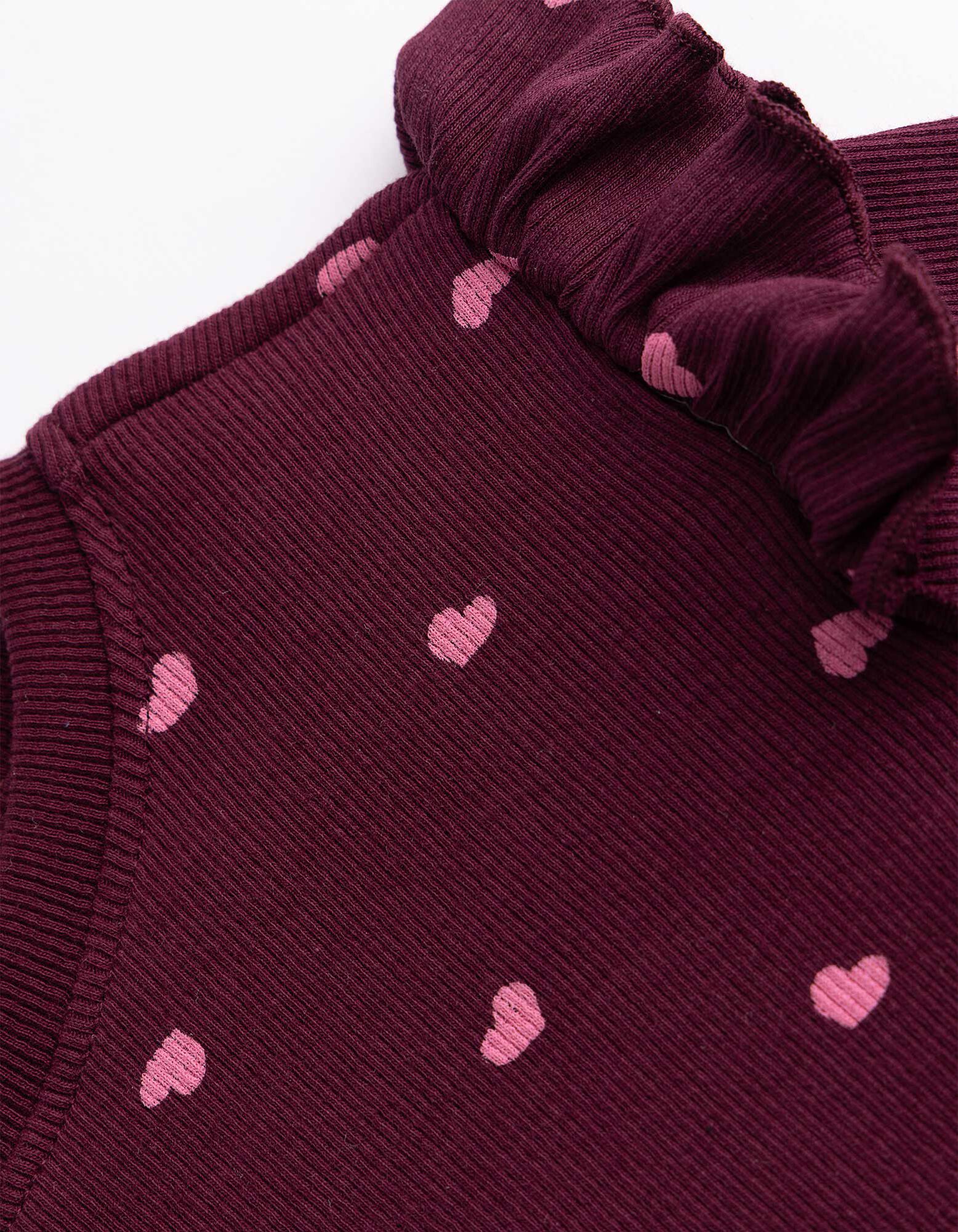 Langarmshirt - Minnie Mouse - Dunkelrot
