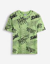 T-shirt - Oversized fit - Turkoois