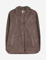 Jacke - Teddyfell - braun