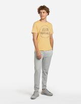 T-shirt - Tekstprint - lichtgeel