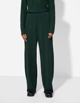 Nohavice tepl&aacute;kov&eacute;ho strihu - Wide Fit - zelena