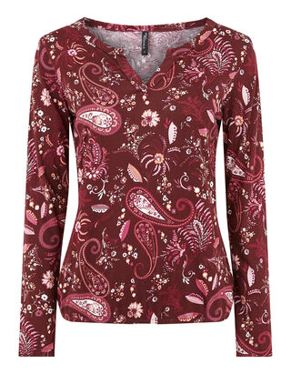 Damen Longsleeve mit Paisleymuster 