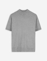 Strickshirt - Feinstrick - grau
