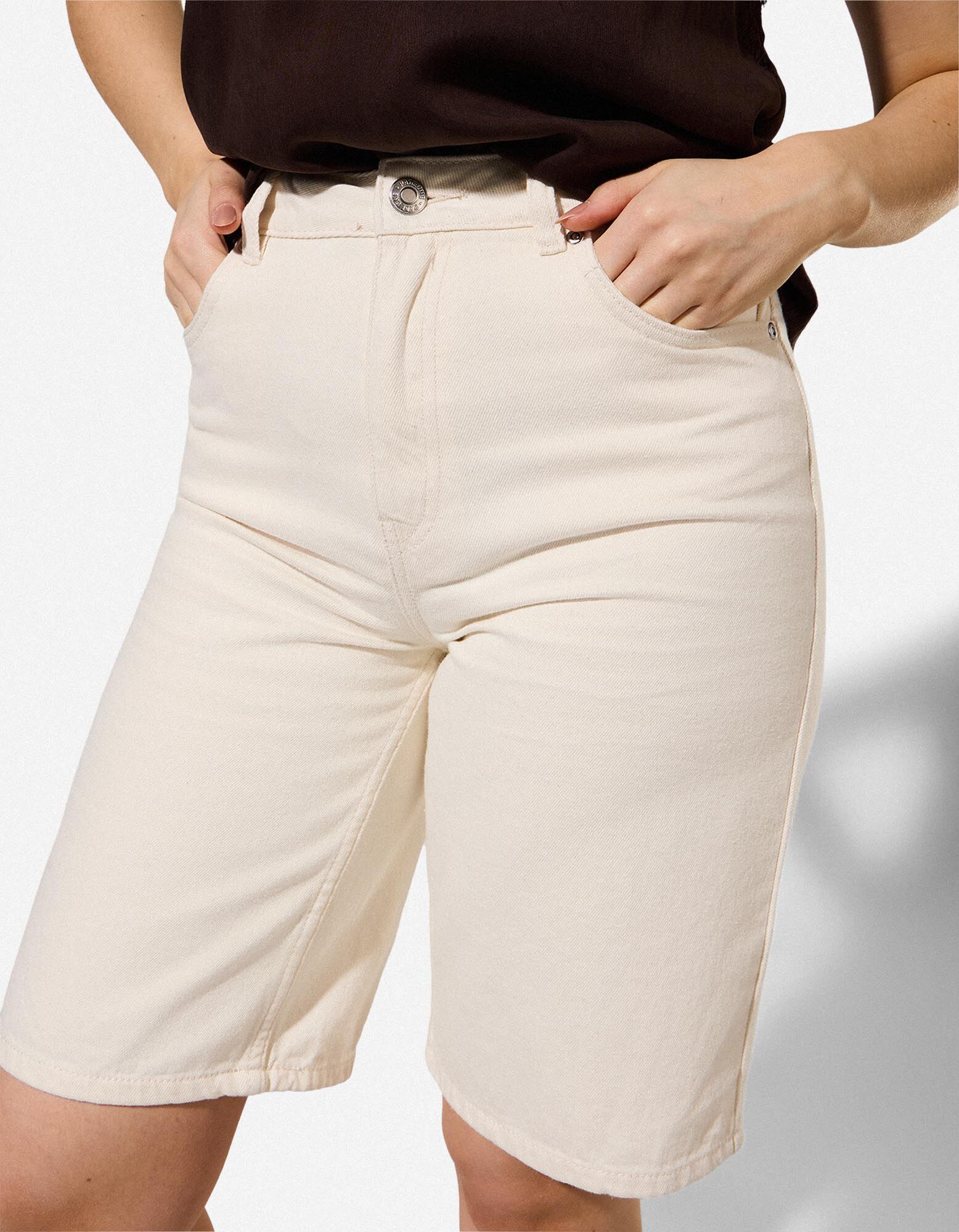 Bermuda  - Relaxed Fit - Wei&szlig;