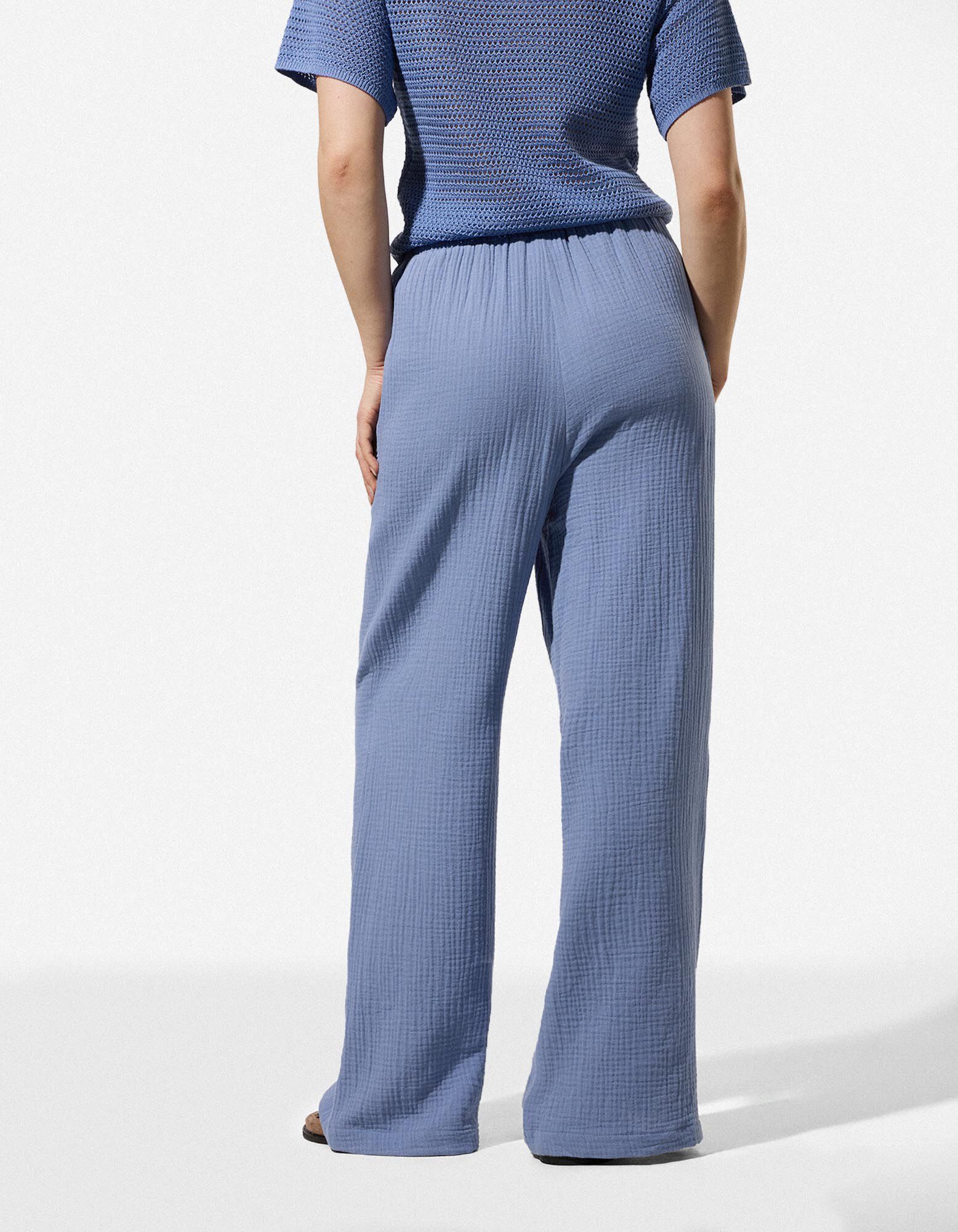 Palazzo - Musselin - blau