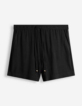 Bermuda  - Leinen-Optik - schwarz