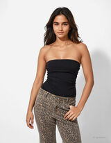 Top - &Auml;rmellos - schwarz