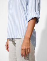 Bluse - Dreiviertelärmel - blau