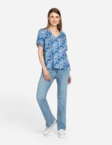 Halenkové tričko - LENZING™ ECOVERO™ - svetle  modra