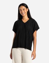 Marškinėliai - Klostės - juodas