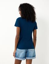 T-Shirt - Stretchanteil - Dunkelblau