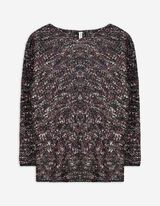 Strickpullover - V-Ausschnitt - schwarz