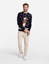 Sweter z dzianiny - Boże Narodzenie - ciemny niebieski