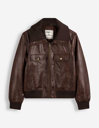 Blouson - Kunstleder - Braun