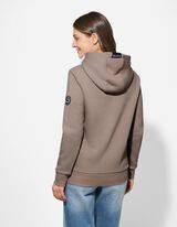 Sweatjacke - Print - beige