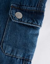 Farmernadr&aacute;g - Enyh&eacute;n bőv&uuml;lő fazon - k&eacute;k