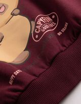 Sweatshirt - Capyfun - Donkerrood