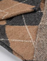 Lang vest - Ruitmotief - bruin