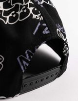 Basecap - Allover-Print - schwarz
