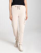 Bėgiojimo kelnės - Uždėtinės ki&scaron;enės - smelio spalvos