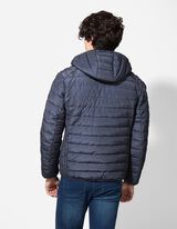 pikowana kurtka - material hydrofobowy - ciemny niebieski