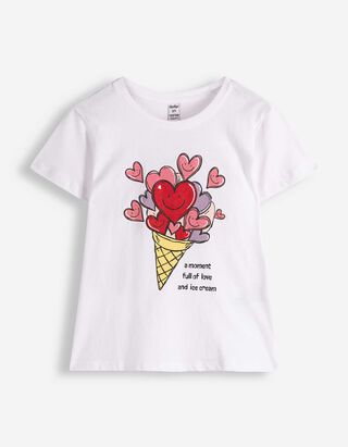 T-Shirt - Frontprint - wei&szlig;