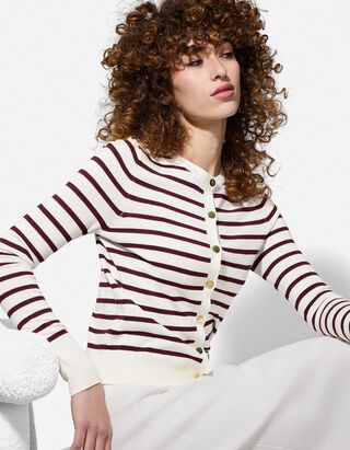 Vest - Knoopsluiting - donkerrood