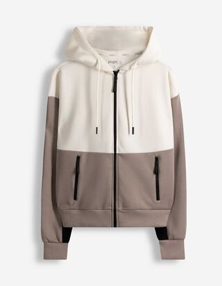 Sweatjacke - Modal-Anteil - wei&szlig;