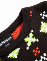Sweter z dzianiny - Minecraft - czarny