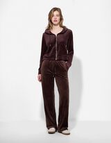 Hlače - &scaron;iroka noga - tamno smedja