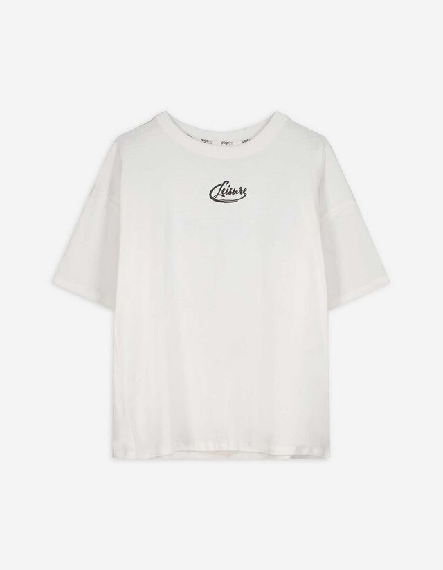 T-Shirt - einfarbig - weiß