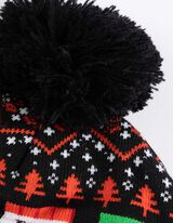 Muts met pompon - Minecraft - zwart