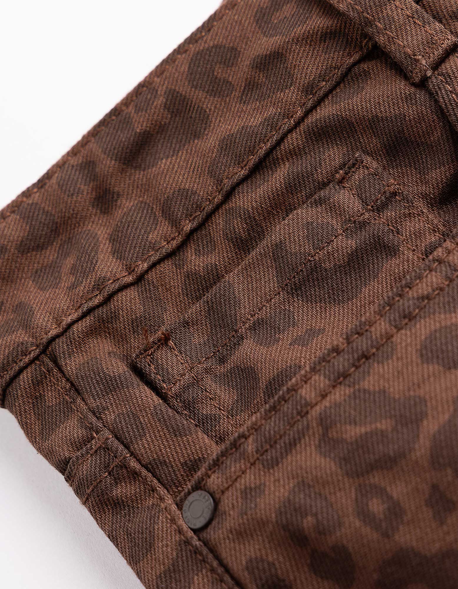 Jeans - Straight Fit - Braun