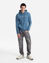 Mikina s kapucňou - Predná potlač - tmavomodra