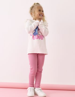Leggings - Gerippt - Pink