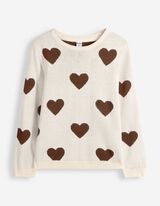 Pullover - Allover-Muster - Hellgelb