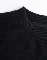 Sweatshirt - Tunnelzug am Saum - schwarz