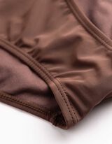 Slip de bikini - Unicolore - Brun