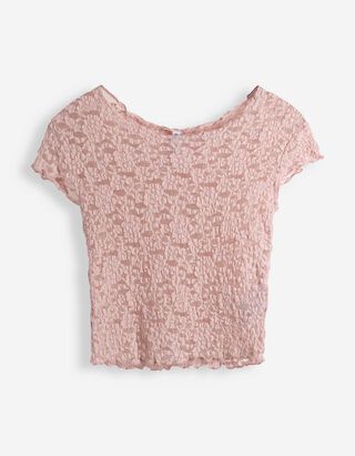 T-Shirt - Muschelsaum - Rosa