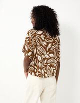 Blusenshirt - Viskose - Braun