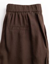 Bermuda  - Leinen-Optik - dunkelbraun