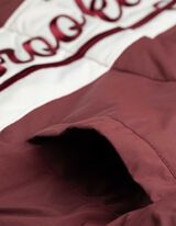 Jacke - Stickereien - dunkelrot