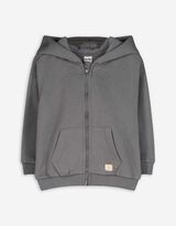 Sweatjacke - Baumwoll-Mix - grau