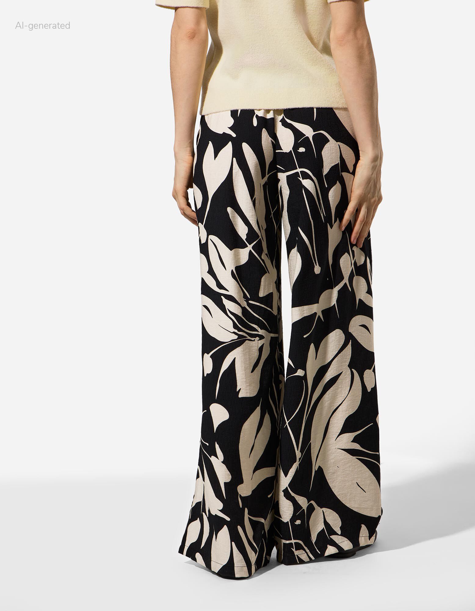 Broek - Print all-over - Zwart